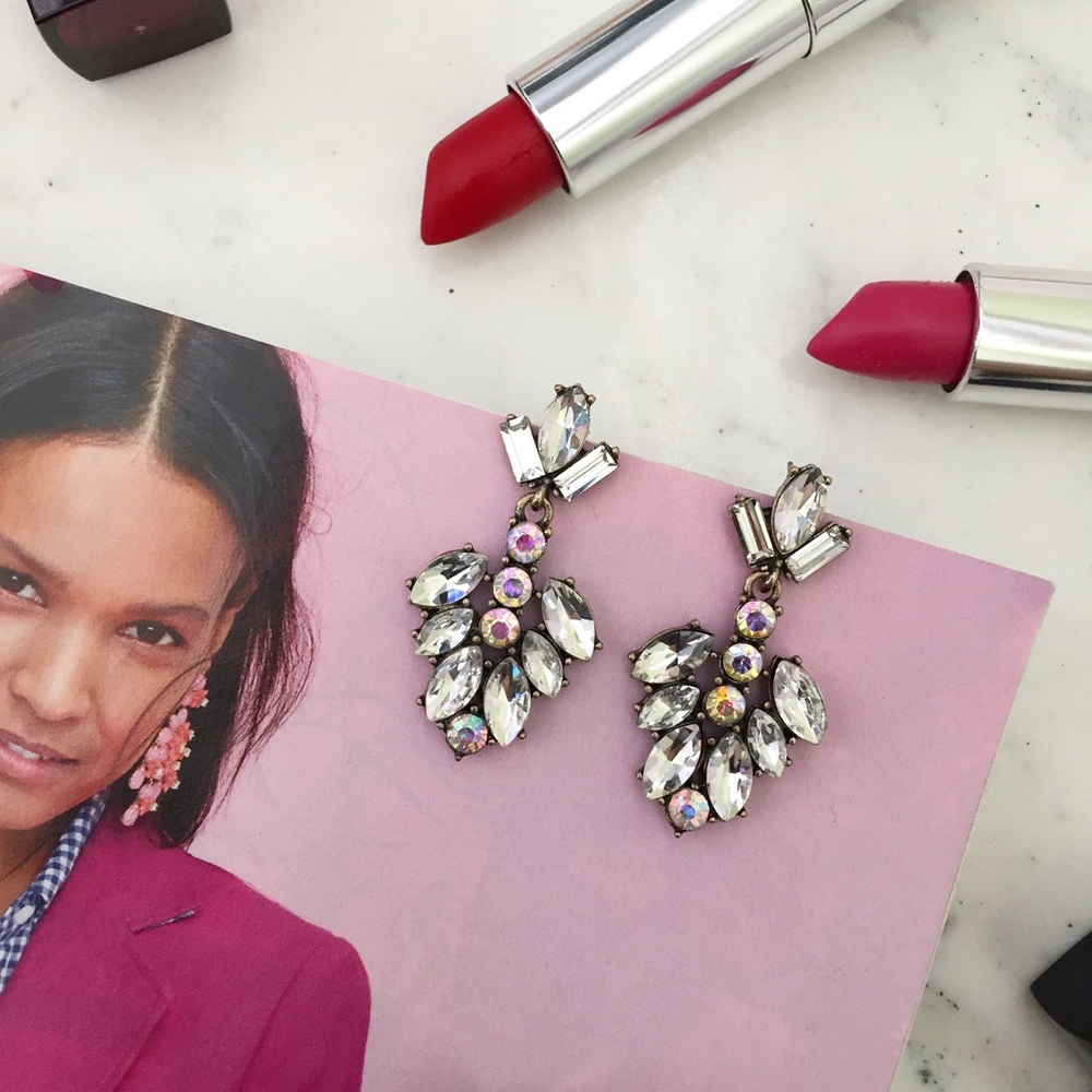 "Arabella" Earrings || Clear Crystal Statement - Picture 6 of 9